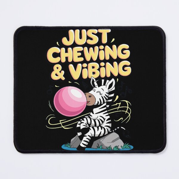 Item preview, Bubblegum Zebra Just Chewing Vibing designed and sold by joyouartArt.