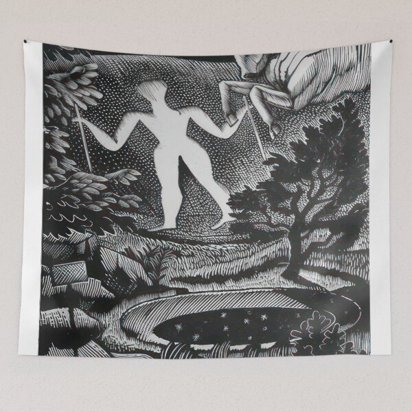Item preview, May, woodcut of the Long Man of Wilmington - 1925  - Eric Ravilious  designed and sold by nebelimr.