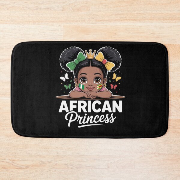 Item preview, African Princess Girl Nigeria and Zimbabwe Flag Mix Heritage Cute African designed and sold by BHMARTS.