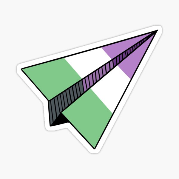 Item preview, Genderqueer Paper Plane designed and sold by Alexandra Baraksó.