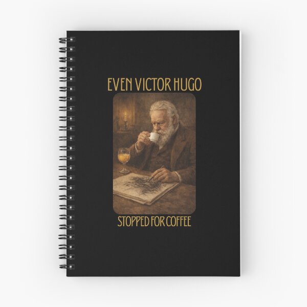 Item preview, Even Victor Hugo Stopped for Coffee – Classic Literary Wall Art designed and sold by PKDWriterMerch.