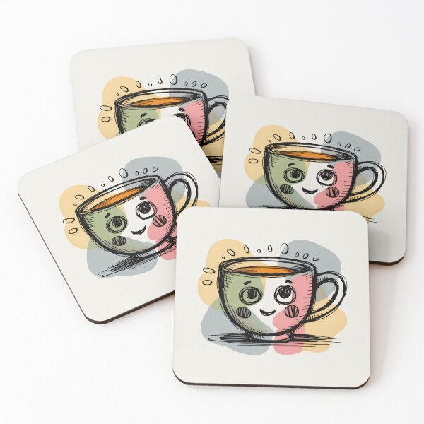 Item preview, Happy Coffee Cup Sketch for the Hand Drawn Art Coffee Lover designed and sold by SplashTastic.