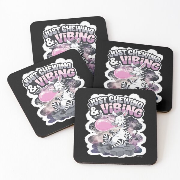 Item preview, Bubblegum Zebra Just Chewing Vibing  designed and sold by joyouartArt.