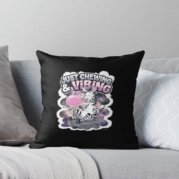 Item preview, Bubblegum Zebra Just Chewing Vibing  designed and sold by joyouartArt.