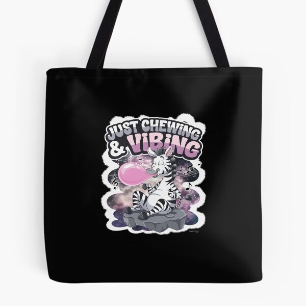 Item preview, Bubblegum Zebra Just Chewing Vibing  designed and sold by joyouartArt.