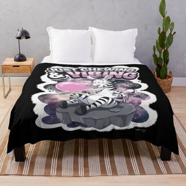 Item preview, Bubblegum Zebra Just Chewing Vibing  designed and sold by joyouartArt.