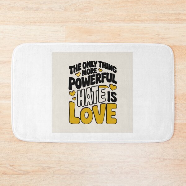 Item preview, the only thing more powerful than hate is love stiker  designed and sold by Fouziaart08.