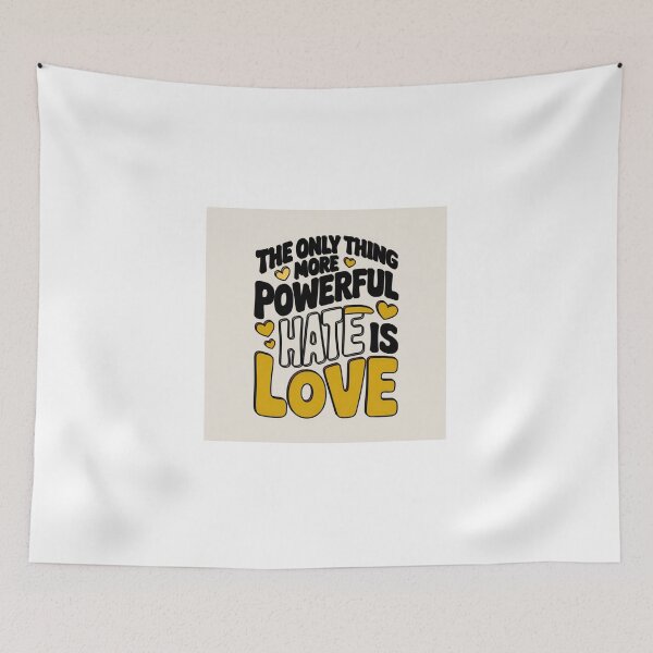 Item preview, the only thing more powerful than hate is love stiker  designed and sold by Fouziaart08.