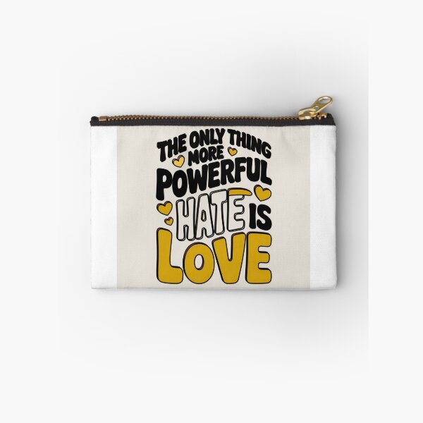 Item preview, the only thing more powerful than hate is love stiker  designed and sold by Fouziaart08.