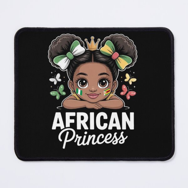 Item preview, African Princess Girl Nigeria and Zimbabwe Flag Mix Heritage Cute African designed and sold by BHMARTS.