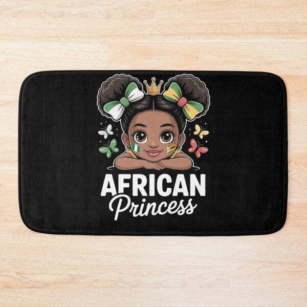 Item preview, African Princess Girl Nigeria and Zimbabwe Flag Mix Heritage Cute African designed and sold by BHMARTS.