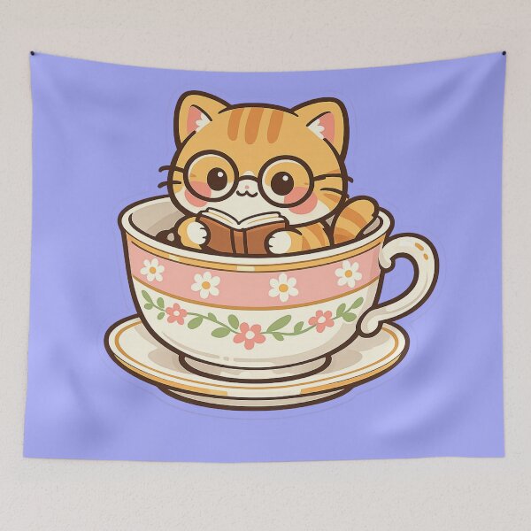Item preview, Tea-Reading Cat designed and sold by Iail Ioa.