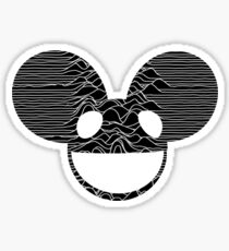 Deadmau5 meets Joy Division with Unknown Pleasures Mousehead Sticker