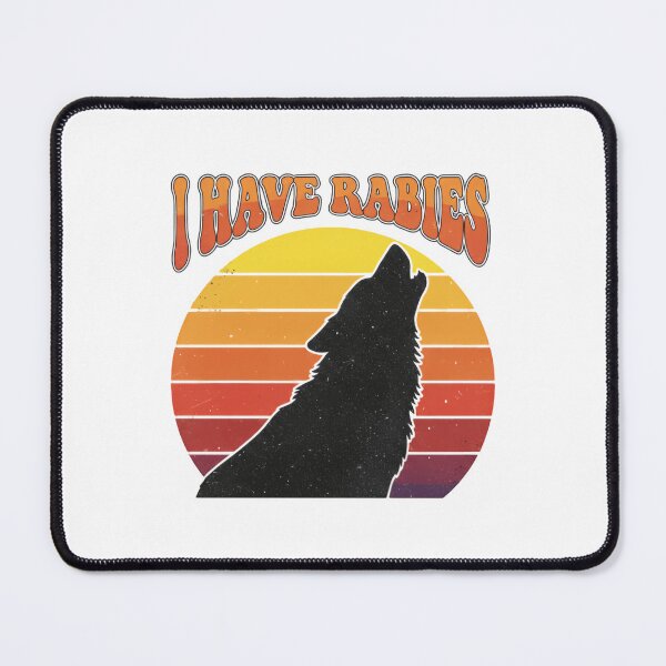 Item preview, Dont Tailgate Me I Have Rabies Howling Wolf Retro Sunset designed and sold by SkeletonsDanger.