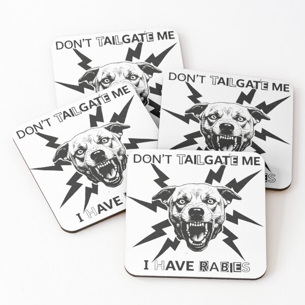 Item preview, Dont Tailgate Me I Have Rabies Fierce Dog Lightning Emblem designed and sold by SkeletonsDanger.