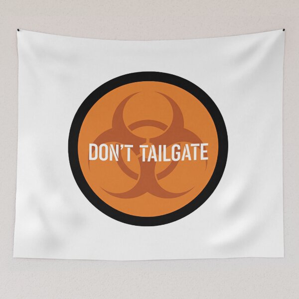 Item preview, Dont Tailgate Me I Have Rabies Biohazard Warning Circle designed and sold by SkeletonsDanger.
