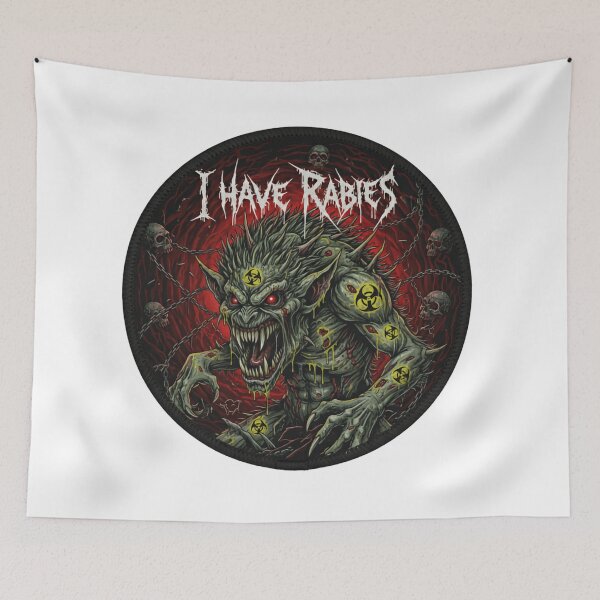 Item preview, Dont Tailgate Me I Have Rabies Smiling Rainbow Cheerful Warning designed and sold by SkeletonsDanger.