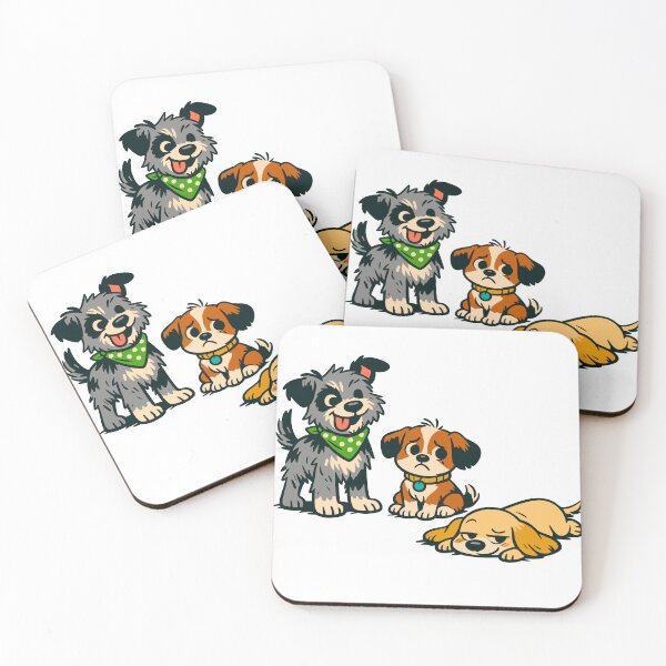 Item preview, Funny Cartoon Dogs Mood Trio designed and sold by designleon19.