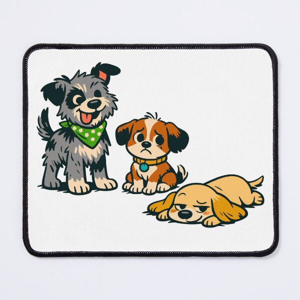 Item preview, Funny Cartoon Dogs Mood Trio designed and sold by designleon19.