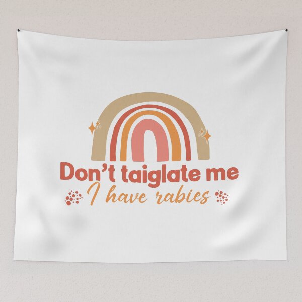 Item preview, Dont Tailgate Me I Have Rabies Retro Rainbow Cheerful Road Quote designed and sold by SkeletonsDanger.