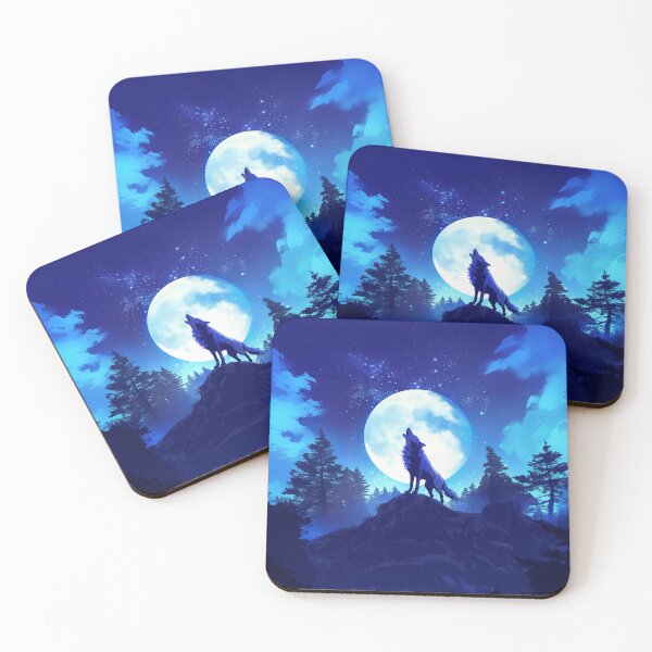 Item preview, Howling Wolf Night Silhouette designed and sold by Christian Weiss.