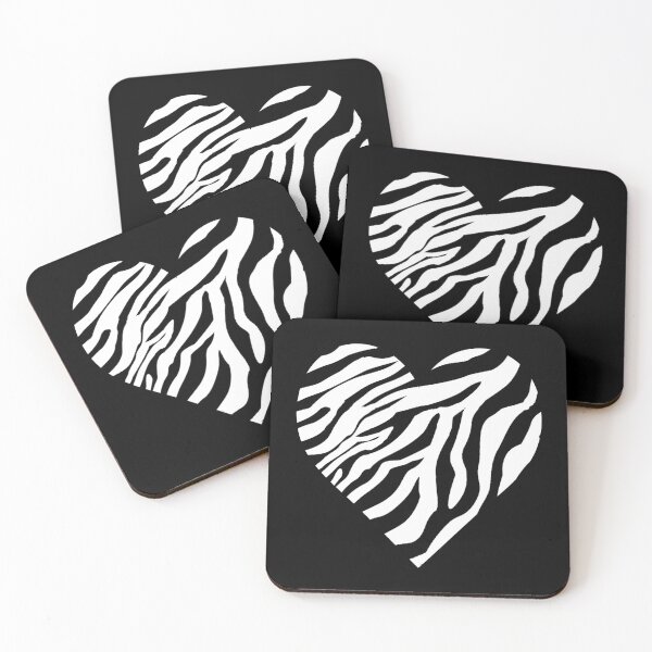 Item preview, White zebra heart for dark background designed and sold by Audrey Janvier | AJD.