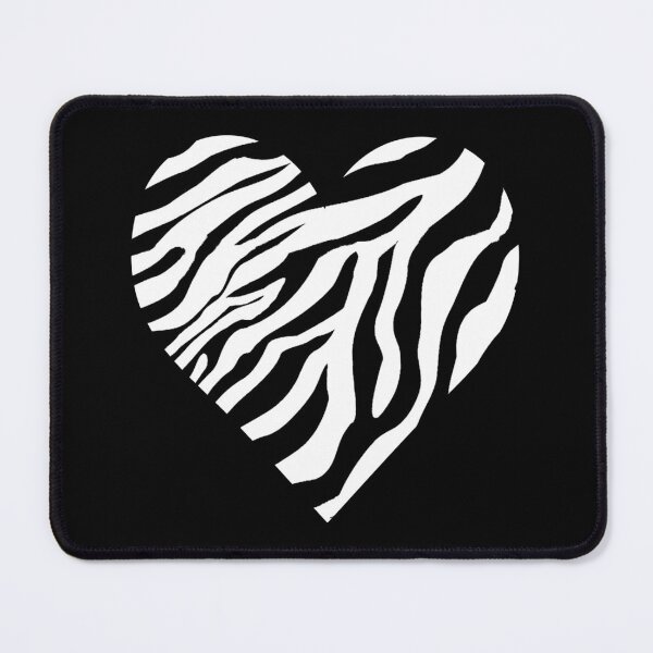 Item preview, White zebra heart for dark background designed and sold by Audrey Janvier | AJD.