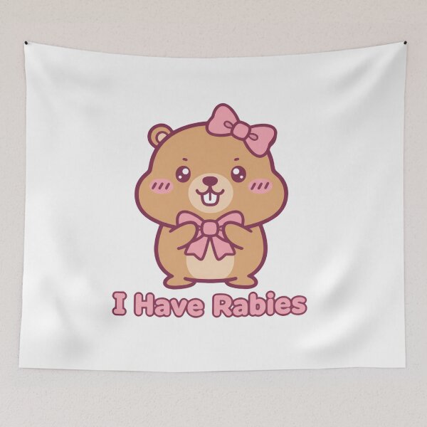Item preview, Dont Tailgate Me I Have Rabies Cute Bear With Bow Sweet Warning designed and sold by SkeletonsDanger.