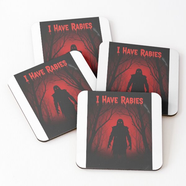 Item preview, Dont Tailgate Me I Have Rabies Dark Forest Silhouette Horror Quote designed and sold by SkeletonsDanger.