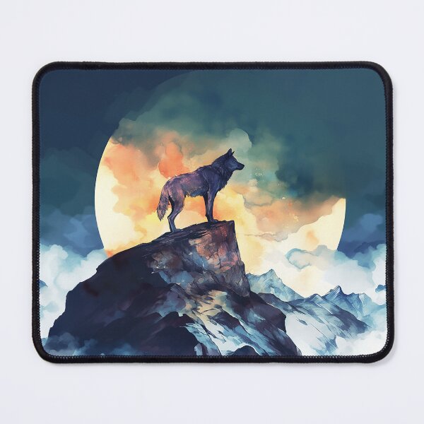 Item preview, Lone Wolf Over Golden Moon designed and sold by Christian Weiss.