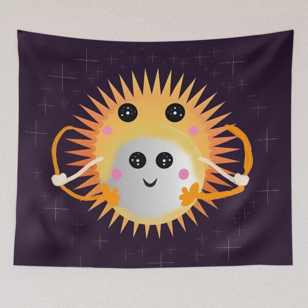 Item preview, Cute Sun and Moon Eclipse Hug designed and sold by HopeAndHustle.
