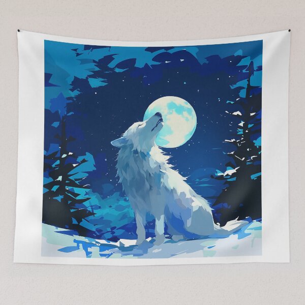 Item preview, Blue Night Wolf Howling designed and sold by Christian Weiss.