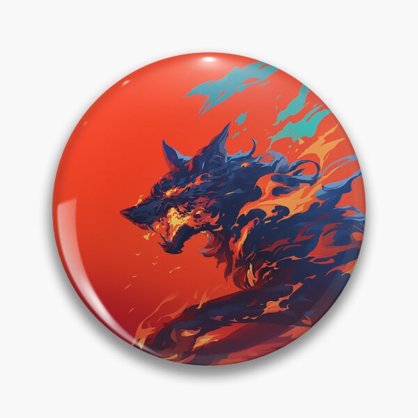 Item preview, Fiery Wolf Flame Portrait designed and sold by Christian Weiss.