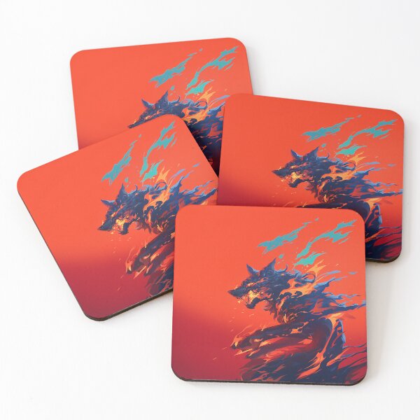 Item preview, Fiery Wolf Flame Portrait designed and sold by Christian Weiss.