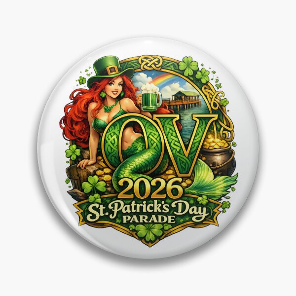Item preview, OV 2026 St. Patrick’s Day Parade Mermaid Illustration Vibrant Celtic Coastal Aesthetic designed and sold by Thread-Riot.