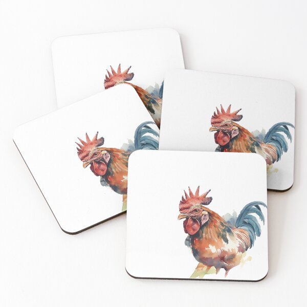 Item preview, Expressive Watercolor Rooster Portrait Art designed and sold by Christian Weiss.