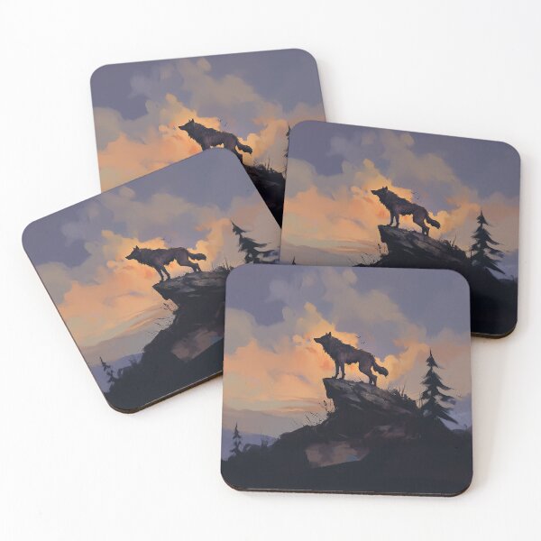Item preview, Lone Wolf At Sunset Cliff designed and sold by Christian Weiss.