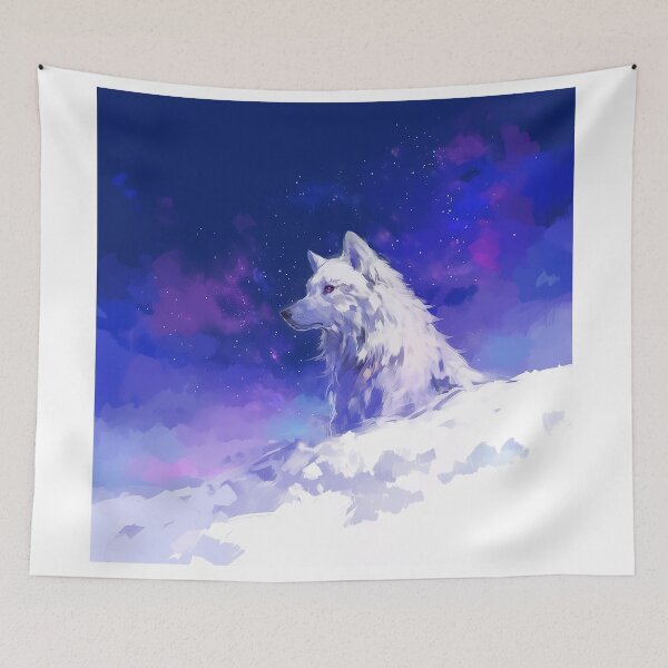 Item preview, White Wolf Under Starry Sky designed and sold by Christian Weiss.