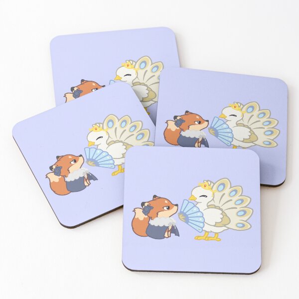 Item preview, Peerless Inspired Chibi Peacock & Fox – Feng Xiao & Cui Buqu Fan Art Illustration designed and sold by theartbykay.