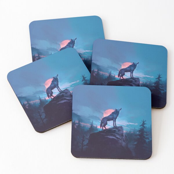 Item preview, Lone Wolf Under Crimson Moon designed and sold by Christian Weiss.