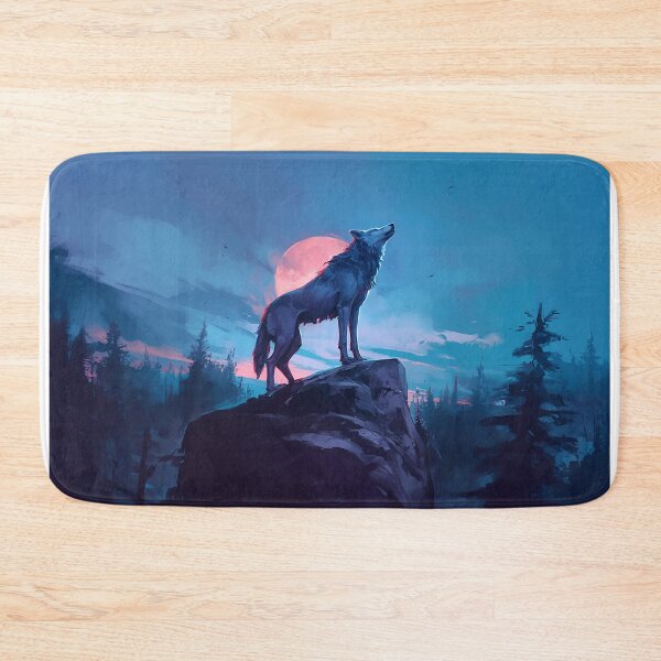 Item preview, Lone Wolf Under Crimson Moon designed and sold by Christian Weiss.