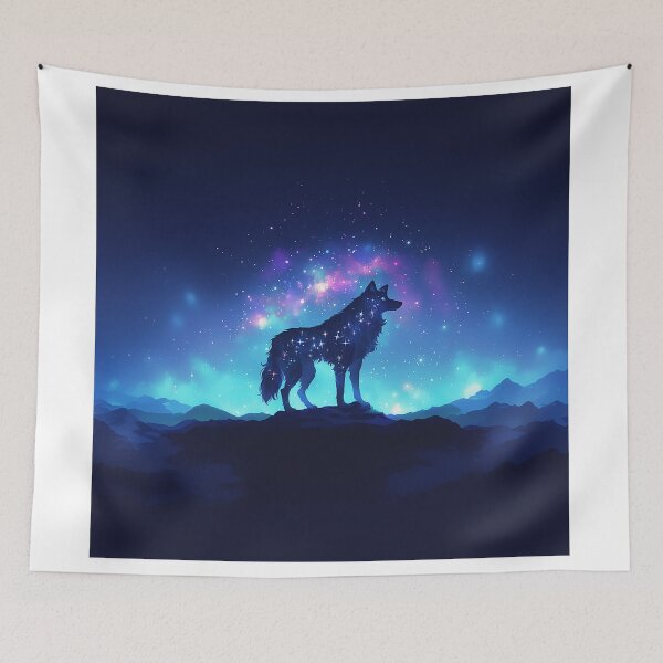 Item preview, Cosmic Wolf Galaxy Silhouette designed and sold by Christian Weiss.