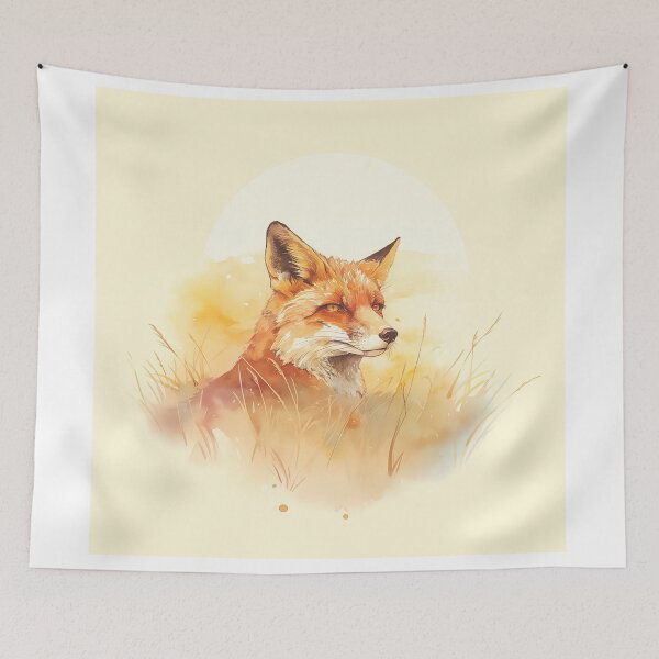 Item preview, Golden Field Watercolor Fox designed and sold by Christian Weiss.