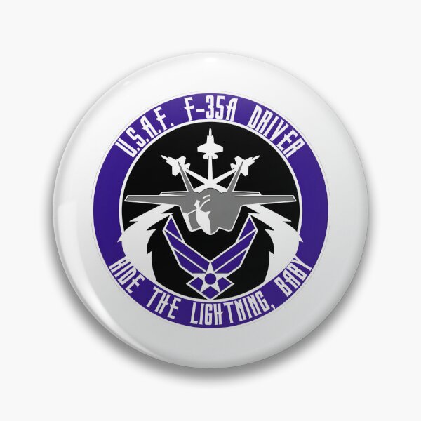 Item preview, U.S.A.F. F-35A Driver: Ride the Lightning Aviation Patch designed and sold by CharlieDesings.