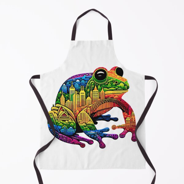 Item preview, Sydney Australia Frog Silhouette Neon Cityscape Illustration designed and sold by designleon19.