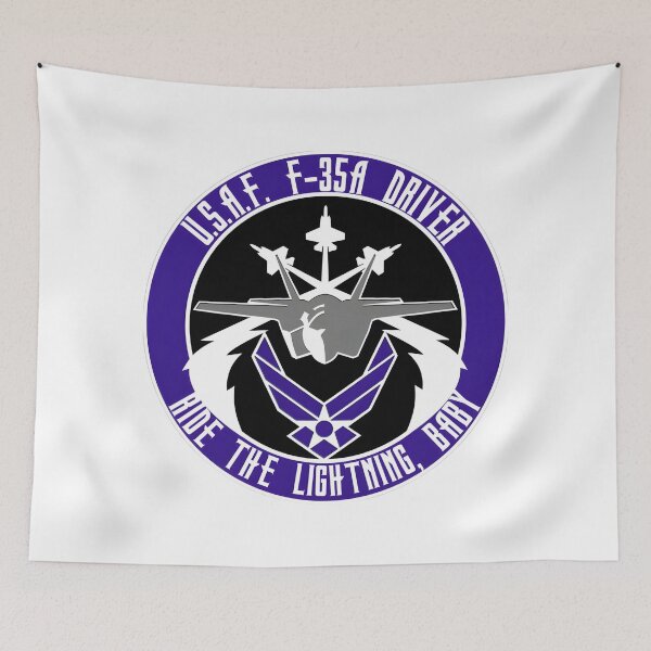 Item preview, U.S.A.F. F-35A Driver: Ride the Lightning Aviation Patch designed and sold by CharlieDesings.