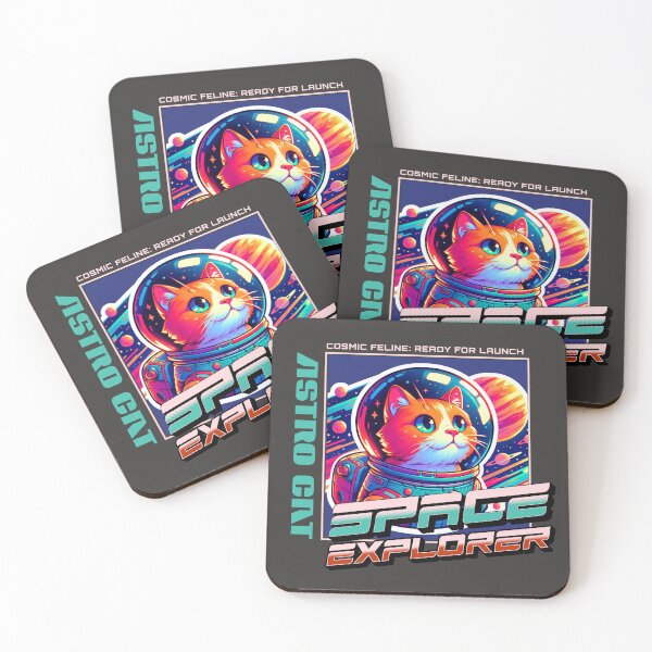 Item preview, Cosmic Feline Space Explorer Astronaut Cat Design designed and sold by PrintandJoy.