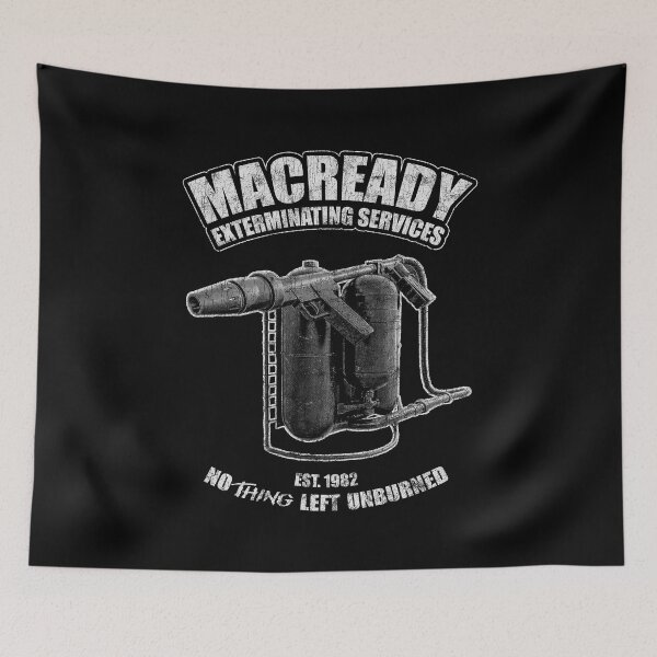 Item preview, Macready Flamethrower Exterminating The Thing Distressed designed and sold by Power Up Prints.