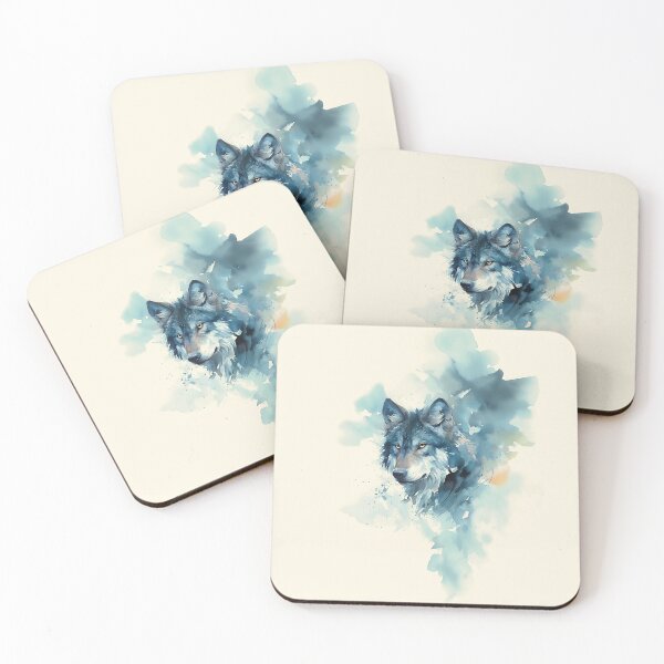 Item preview, Blue Watercolor Wolf Portrait designed and sold by Christian Weiss.