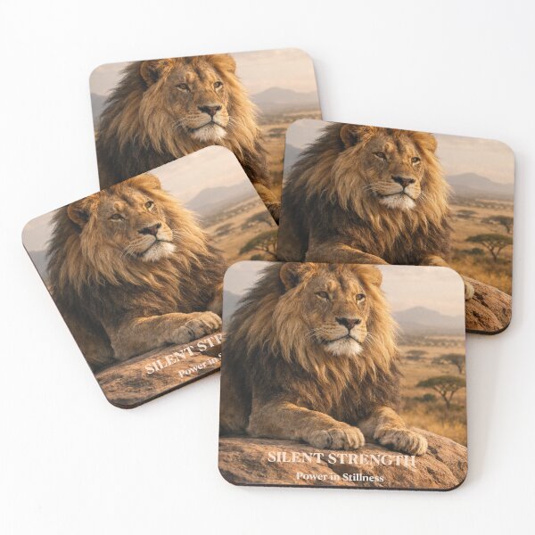 Item preview, Silent Strength – Lion of Power and Stillness | Spiritual Wildlife Wall Art designed and sold by CreationbyNiki.